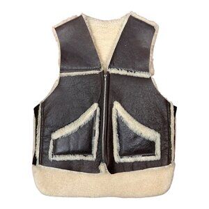 Sheepskin + Leather Vest